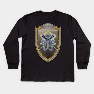 Stormfront (Shield Gold and silver Celtic Rope) Kids Long Sleeve T-Shirt